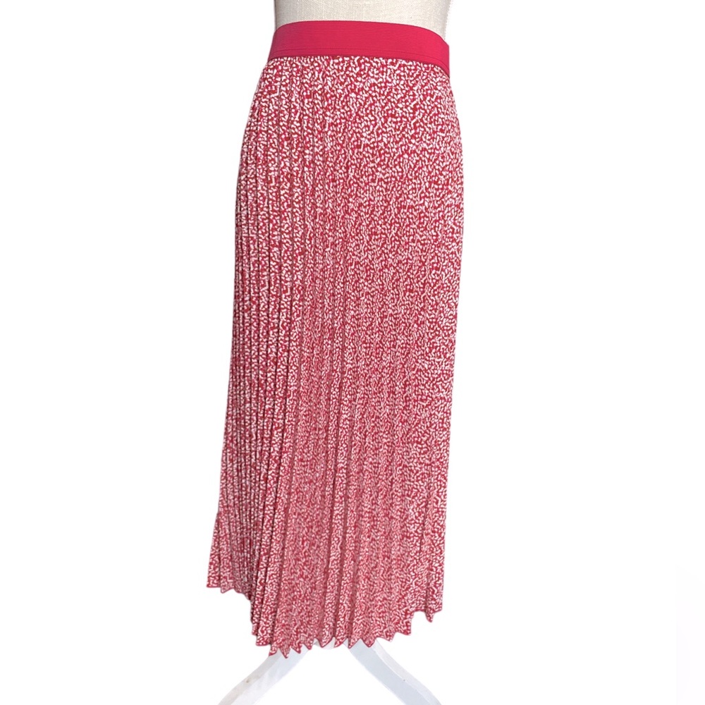 NWT Vince Camuto Pleated Red & Pink Skirt